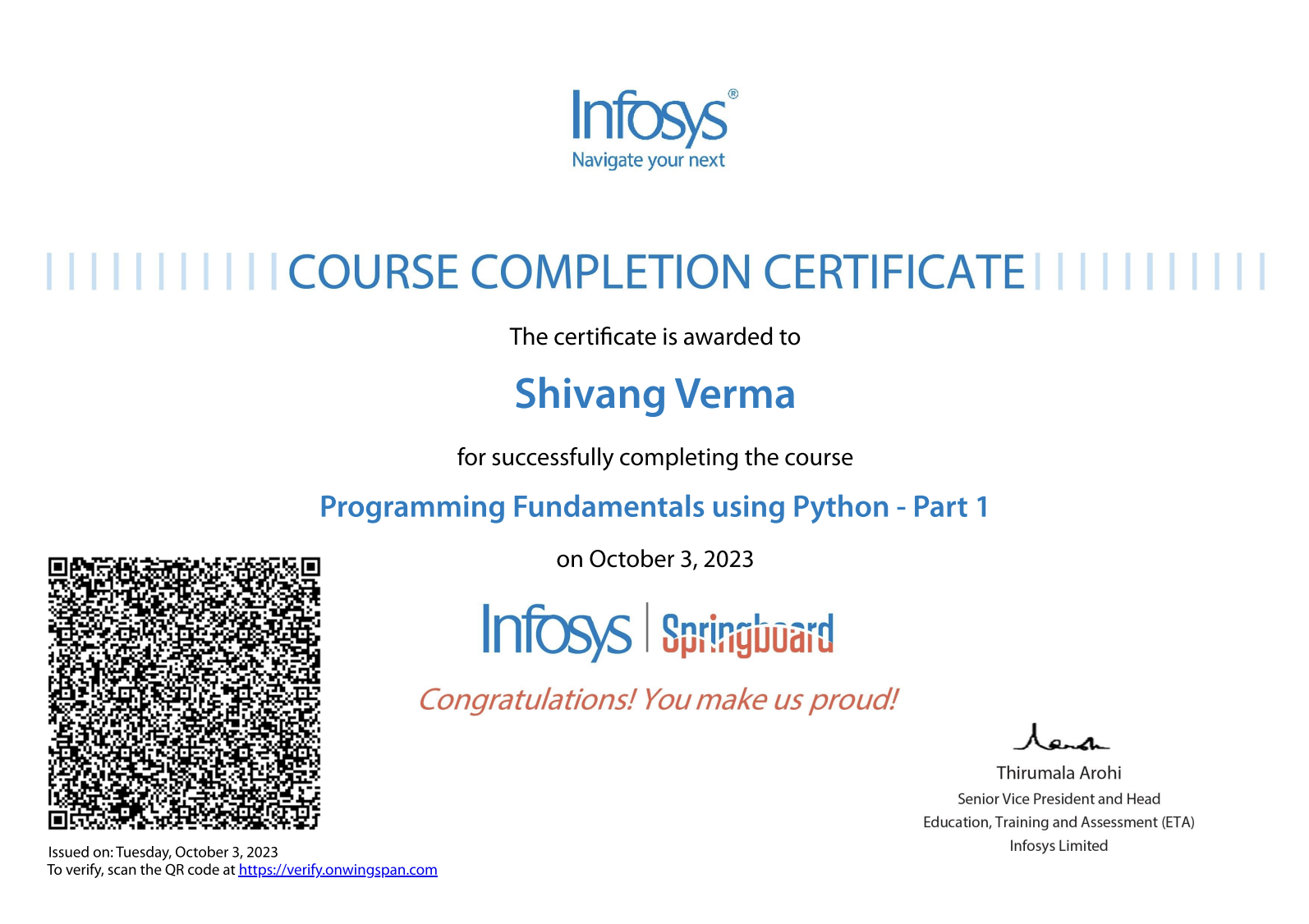 Programming Fundamentals using Python - Part 1